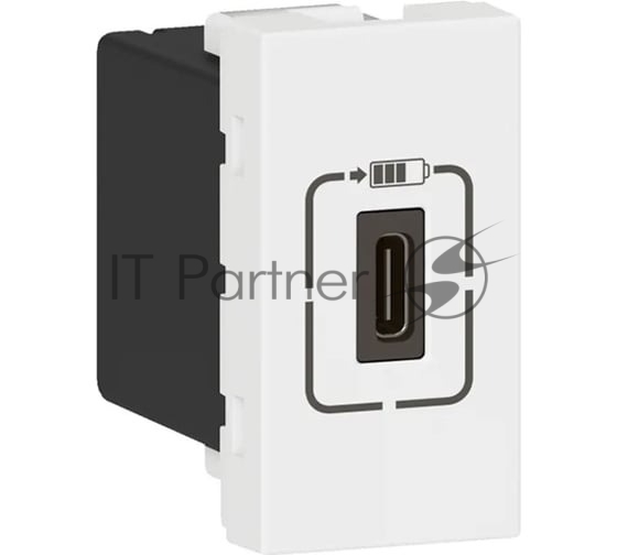 Розетка USB-C для зарядки [077589] Legrand [Mosaic] - 1 модуль - Белый