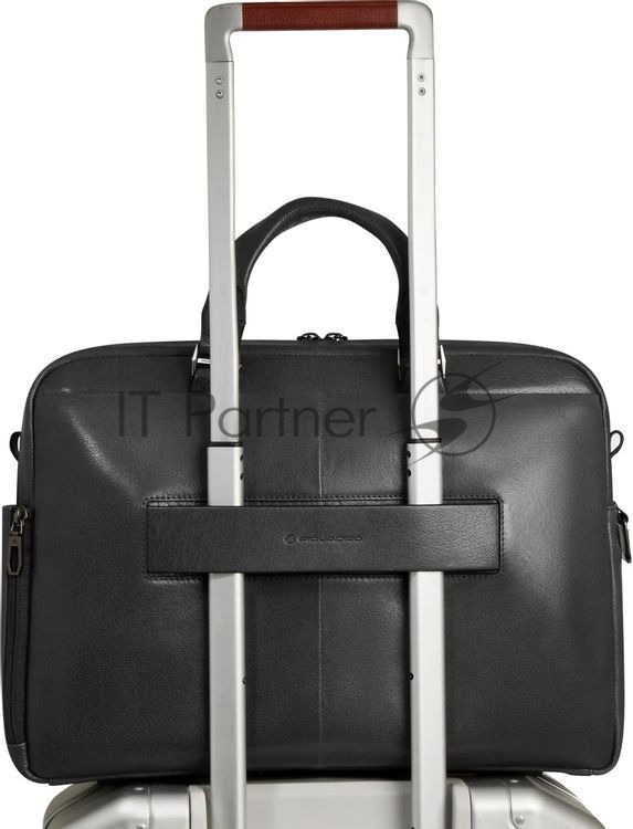 Деловая сумка мужская Piquadro Solm CA7025S141/N с отделением для ноутбука 14" черная натур.кожа