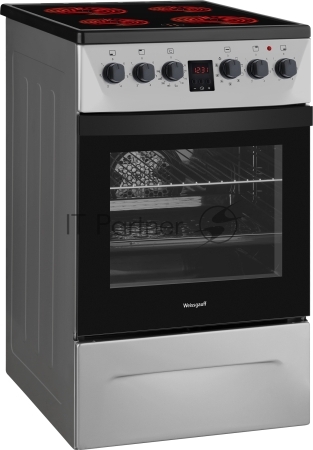 Плита электрическая Weissgauff WES 2V16 SE Premium Line серебристый, конфорок 4 электрических, духовка 50 л, 50 см x 85 см x 60 см