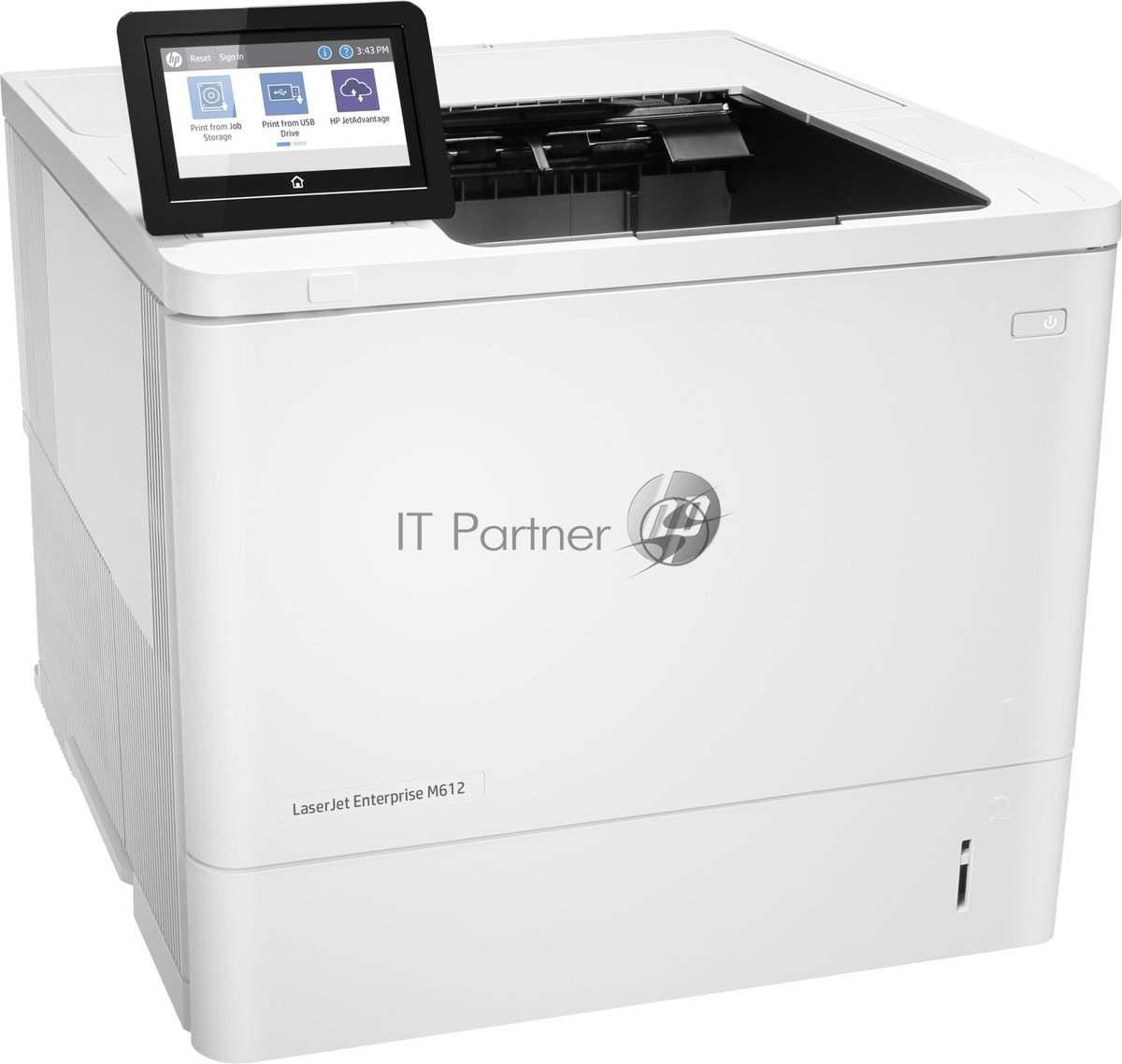 Принтер лазерный HP LaserJet Enterprise M612dn (7PS86A), A4, ч/б, печ. до 71 стр/мин., 1200 x 1200 dpi, USB, RJ-45, Air Print, Mopria