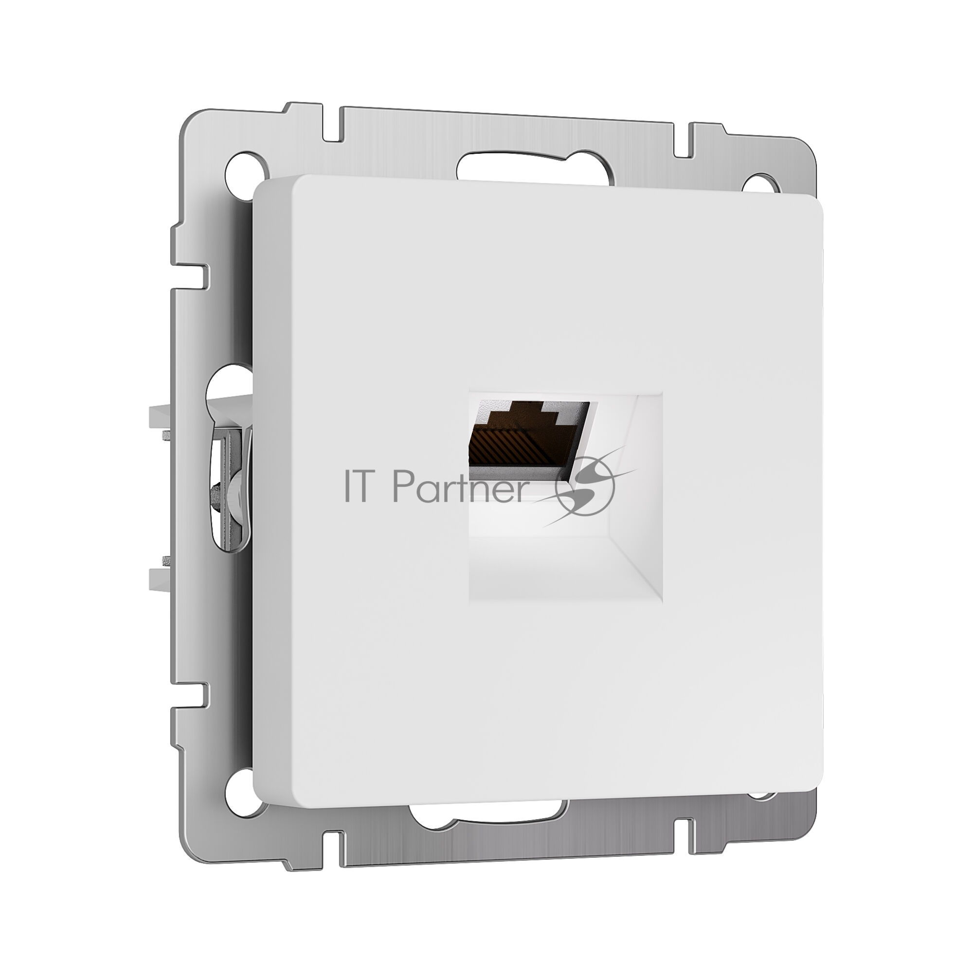 Розетка Ethernet RJ-45 cat. 6A экранированная (белый матовый)