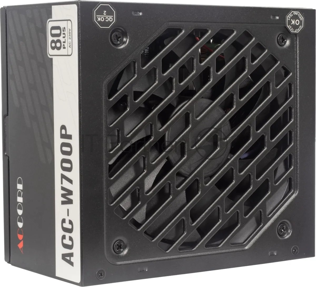 Блок питания Accord ACC-W700P, 700Вт, 80 PLUS WHITE, 120мм, черный