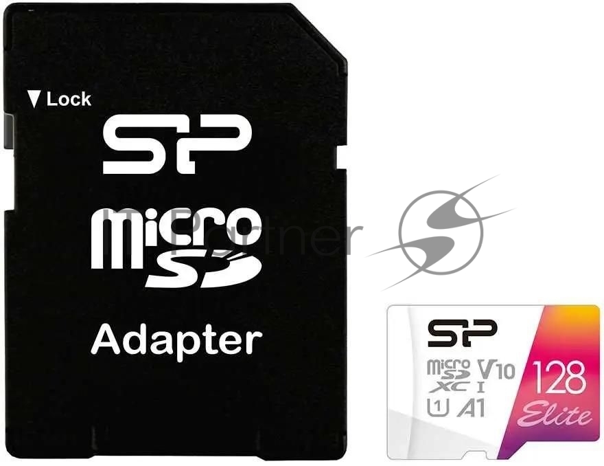 Флеш карта microSD 128Gb Silicon Power Elite A1 microSDXC Class 10 UHS-I U3 100 Mb/s (SD адаптер)