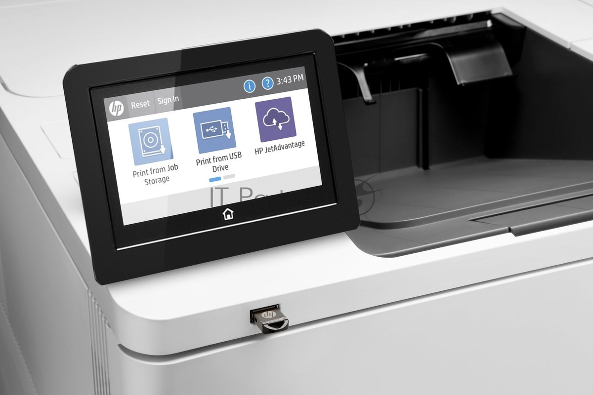 Принтер лазерный HP LaserJet Enterprise M612dn (7PS86A), A4, ч/б, печ. до 71 стр/мин., 1200 x 1200 dpi, USB, RJ-45, Air Print, Mopria