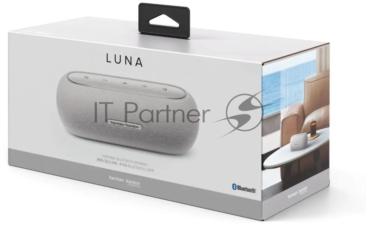 Колонка портативная Harman Kardon Luna Google Assistant, Amazon Alexa серый 40W 1.0 BT/Wi-Fi 4800mAh (HKLUNAGRYEU)