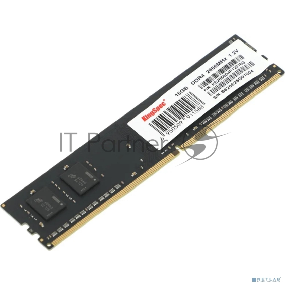 Оперативная память KingSpec, DDR4, 16GB (1x16GB), 2666MHz, CL18, DIMM