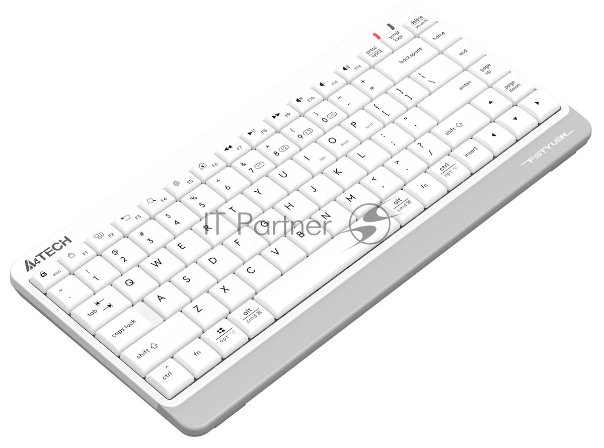 Клавиатура беспроводная A4Tech Fstyler FBK11 USB, Bluetooth/Радиоканал, белый/серый