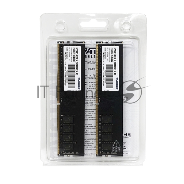 Оперативная память 32GB DDR4 3200MHz Patriot Signature (PSD432G3200K) (2x16GB KIT)