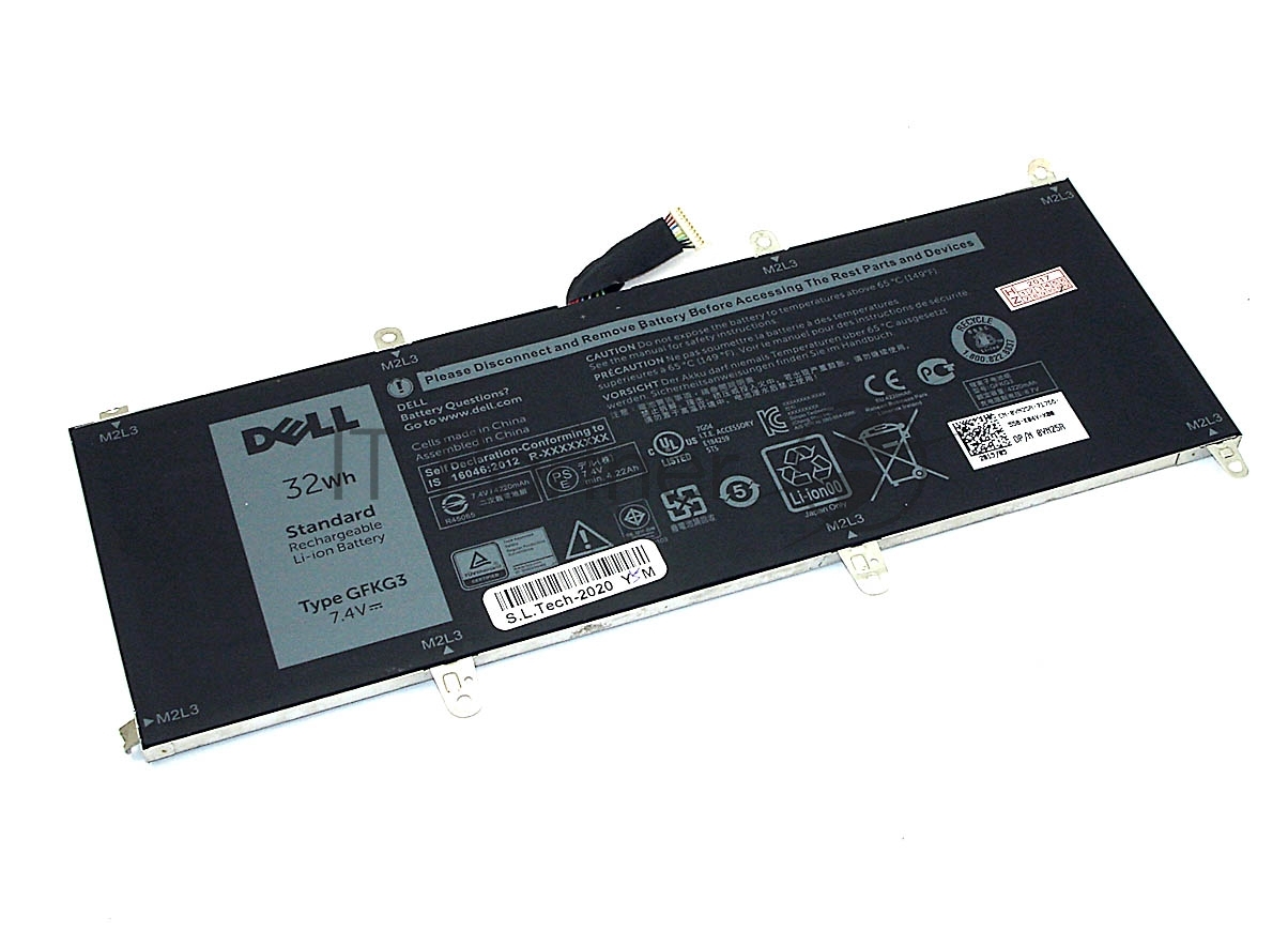 Аккумуляторная батарея для планшета Dell Venue 10 Pro 5056 (GFKG3) 7.4V 4220mAh 10pin