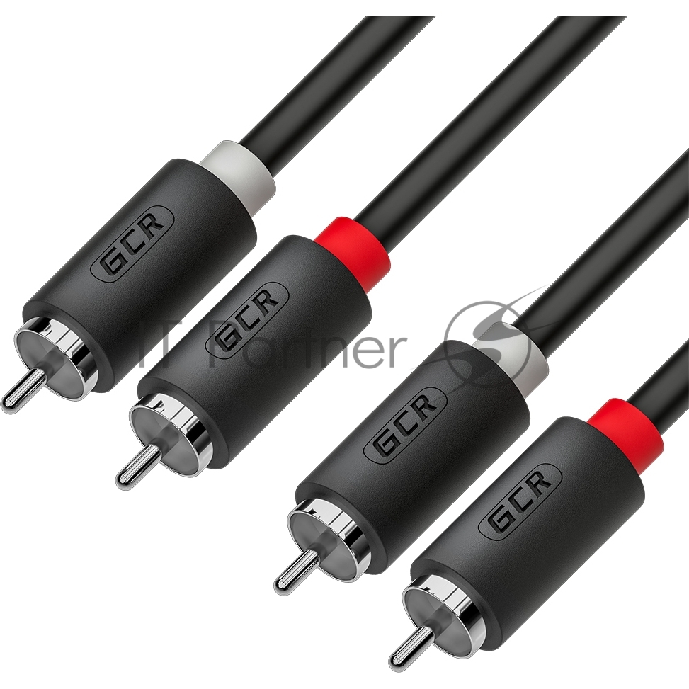 Кабель GCR 5.0m аудио 2 х RCA/2 х RCA, черный, GCR-54131