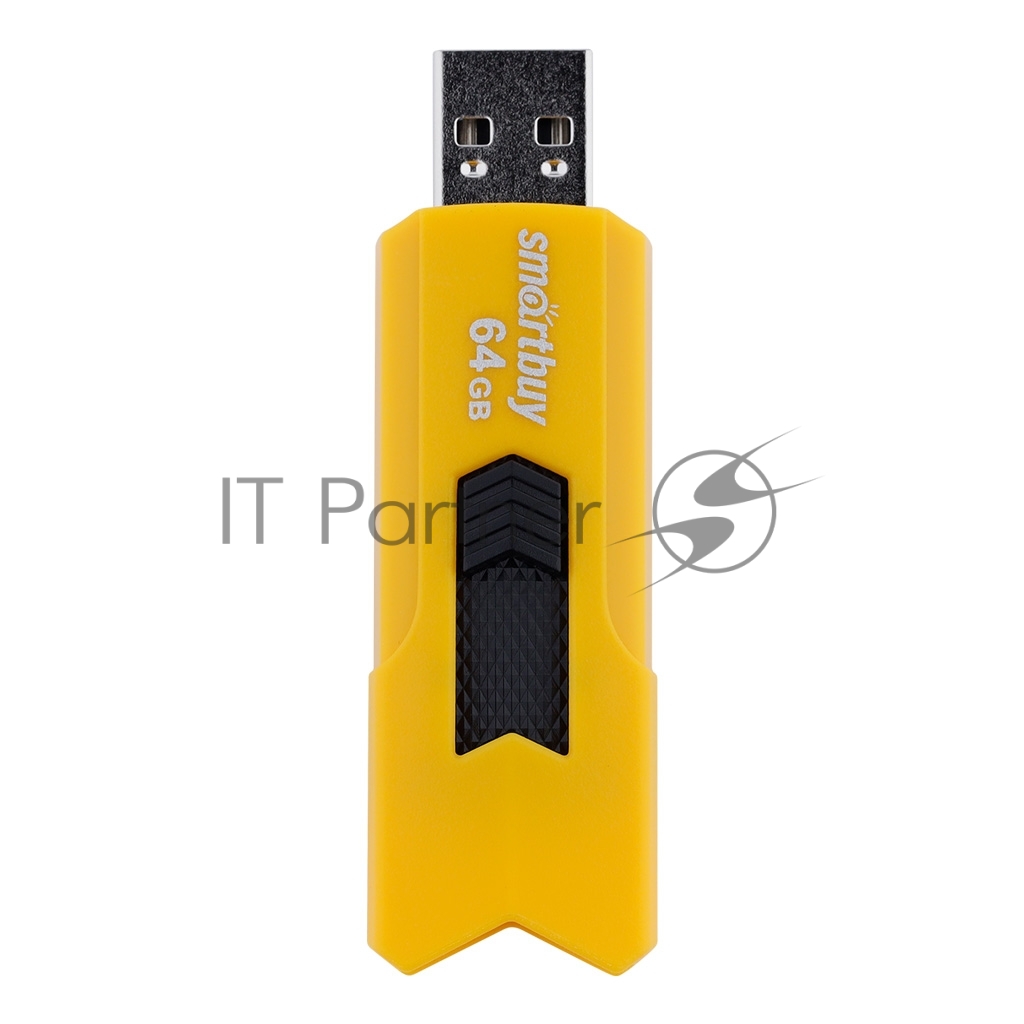 Флешка USB Smartbuy STREAM Yellow (SB64GbST-Y), 64Gb, USB 2.0, R/W 25/15, желтый/черный