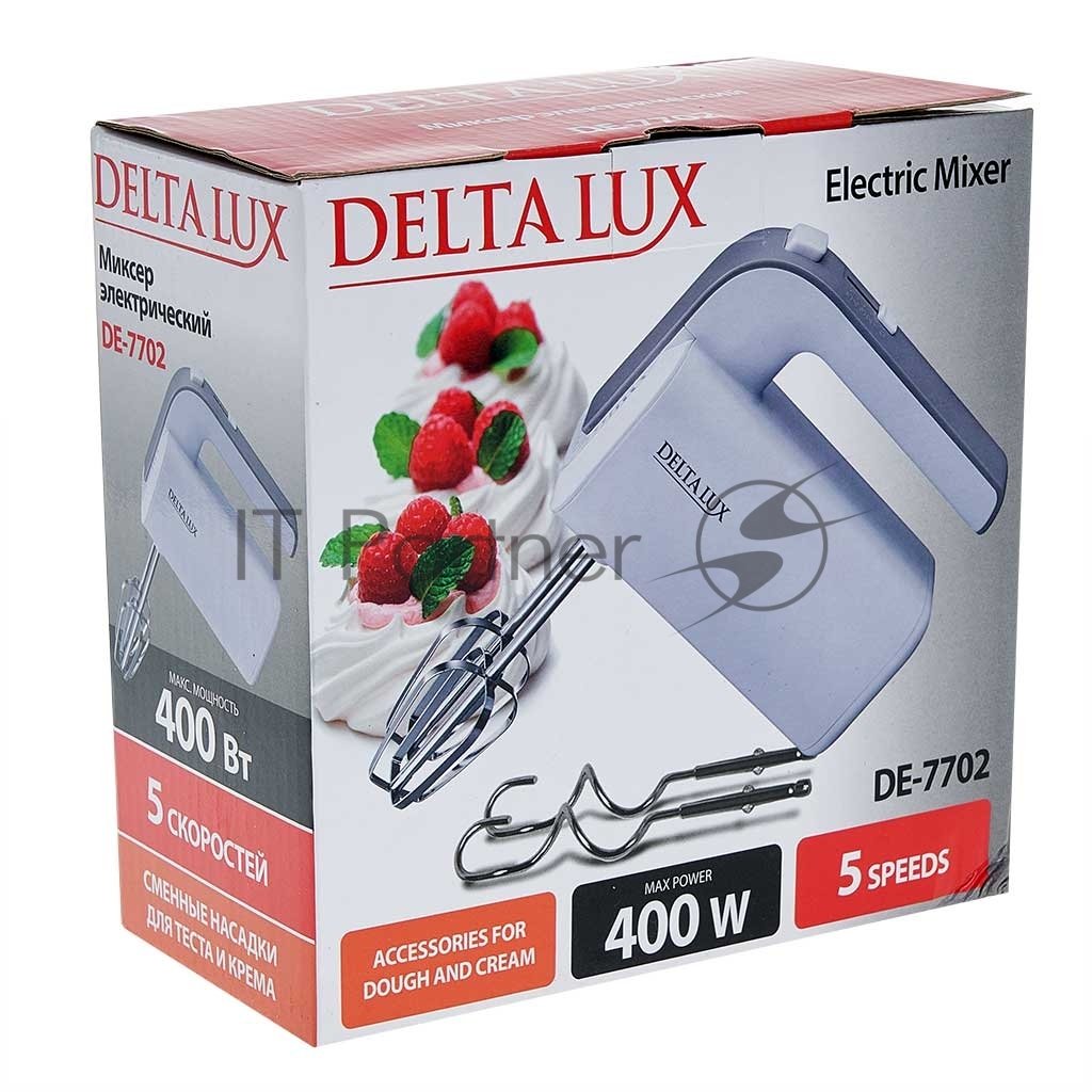 Миксер DELTA LUX DE-7702 белый с серым