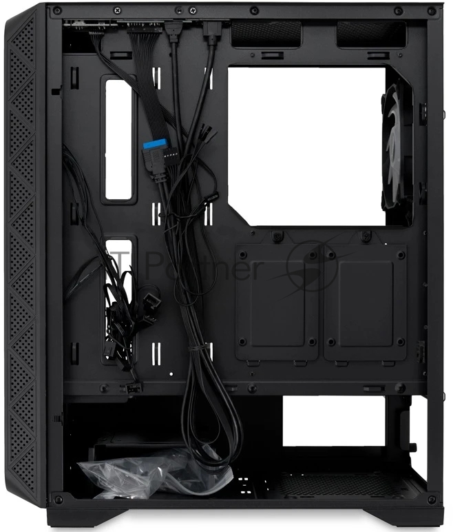 Компьютерный корпус HSPD M521, Mesh Mid Tower, черный, slide TG, 0.45 SPCC, 4x120мм ARGb ATX, mATX, mITX 160/330/184мм 2x2.5", -, 7xPCI 2xUSB-A 3.0, 1xUSB-A 1.0 390x200x449мм