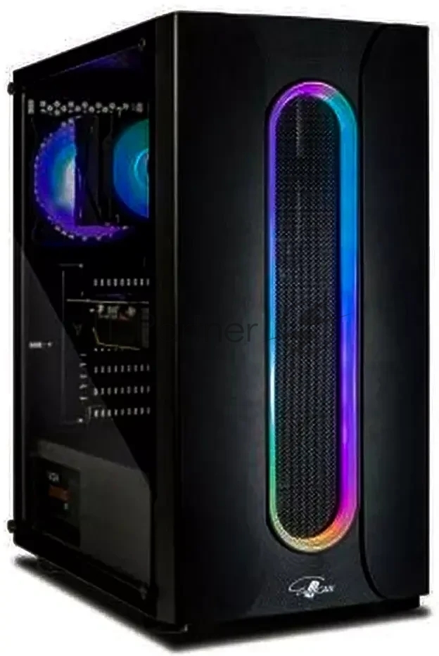 Корпус Midtower ATX Eurocase 00-00854022 A10 без БП ARGB black