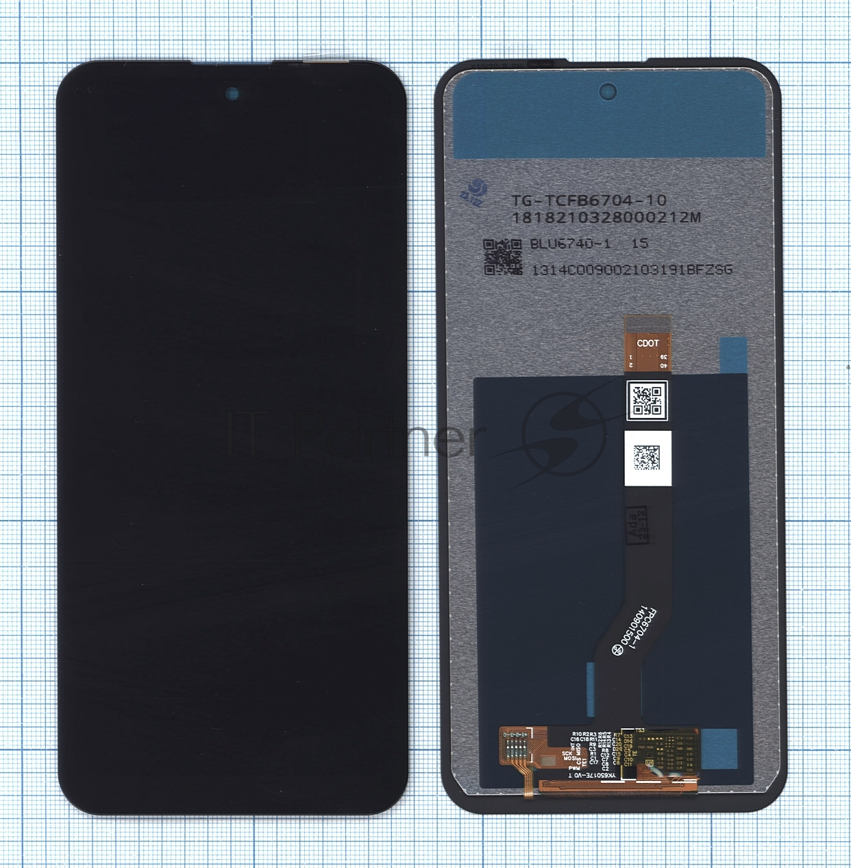 Дисплей для Nokia X20 черный