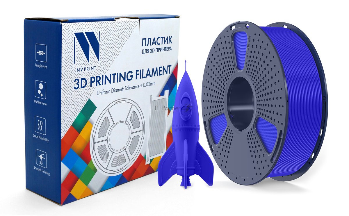 Филамент NV Print NV-3D-PLA-HS-BLUE, PLA High Speed, 1.75мм, 330м