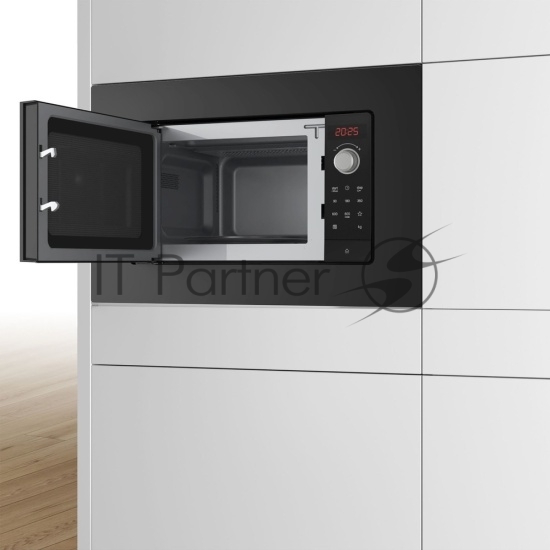 Встраиваемая микроволновая печь Bosch BFL523MB3 черный/серебристый, 20 л, 800 Вт, переключатели - кнопки, поворотный механизм
