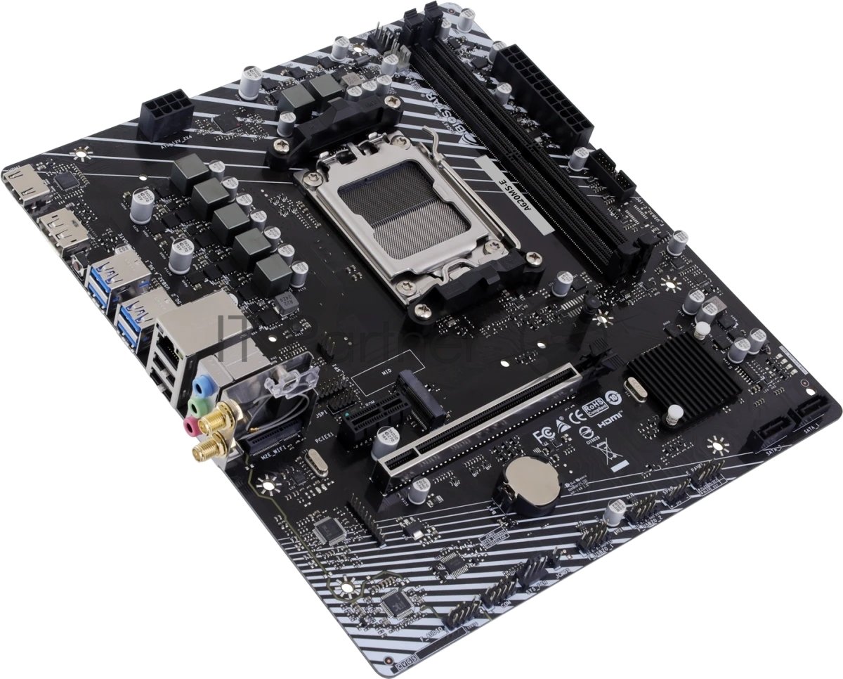 Материнская плата Biostar A620MS-E, AM5, AMD A620A, 2xDDR5, 2xSATA, 1xM.2, 1xPCIe 4.0 x16, 1xPCIe 3.0 x1, 1xHDMI, 1xDP, 1x1Gb LAN, 4xUSB-A 5Gbps, 2xUSB-A 2.0, 7.1, mATX