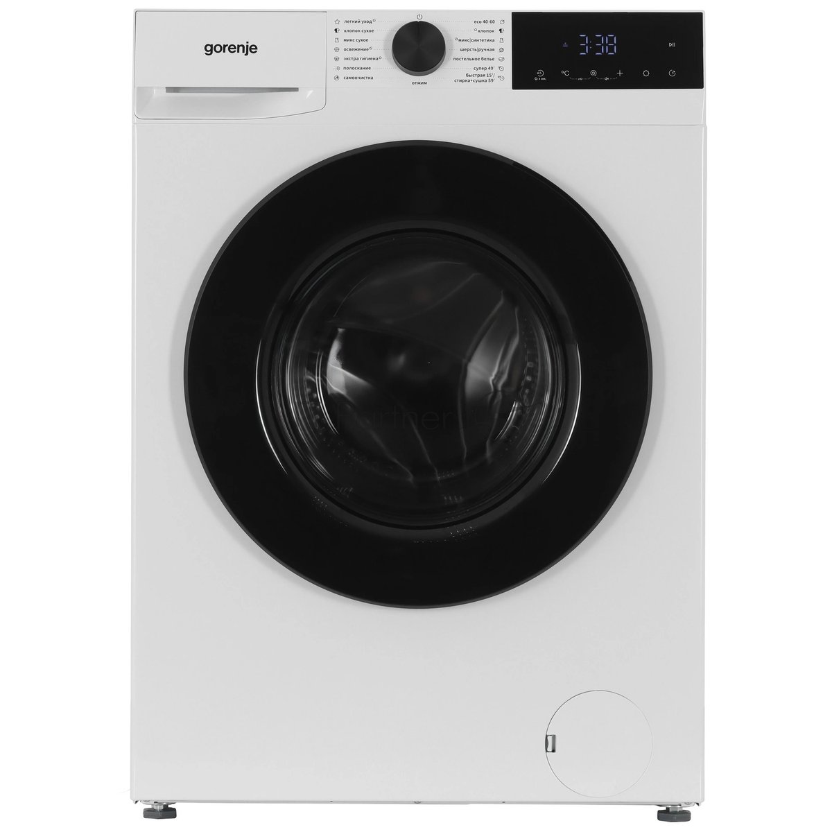 Стиральная машина Gorenje WD2G2P854A3C2/C, с фронтальной загрузкой, 8кг, 1400об/мин, с паром, с сушкой, инверторная