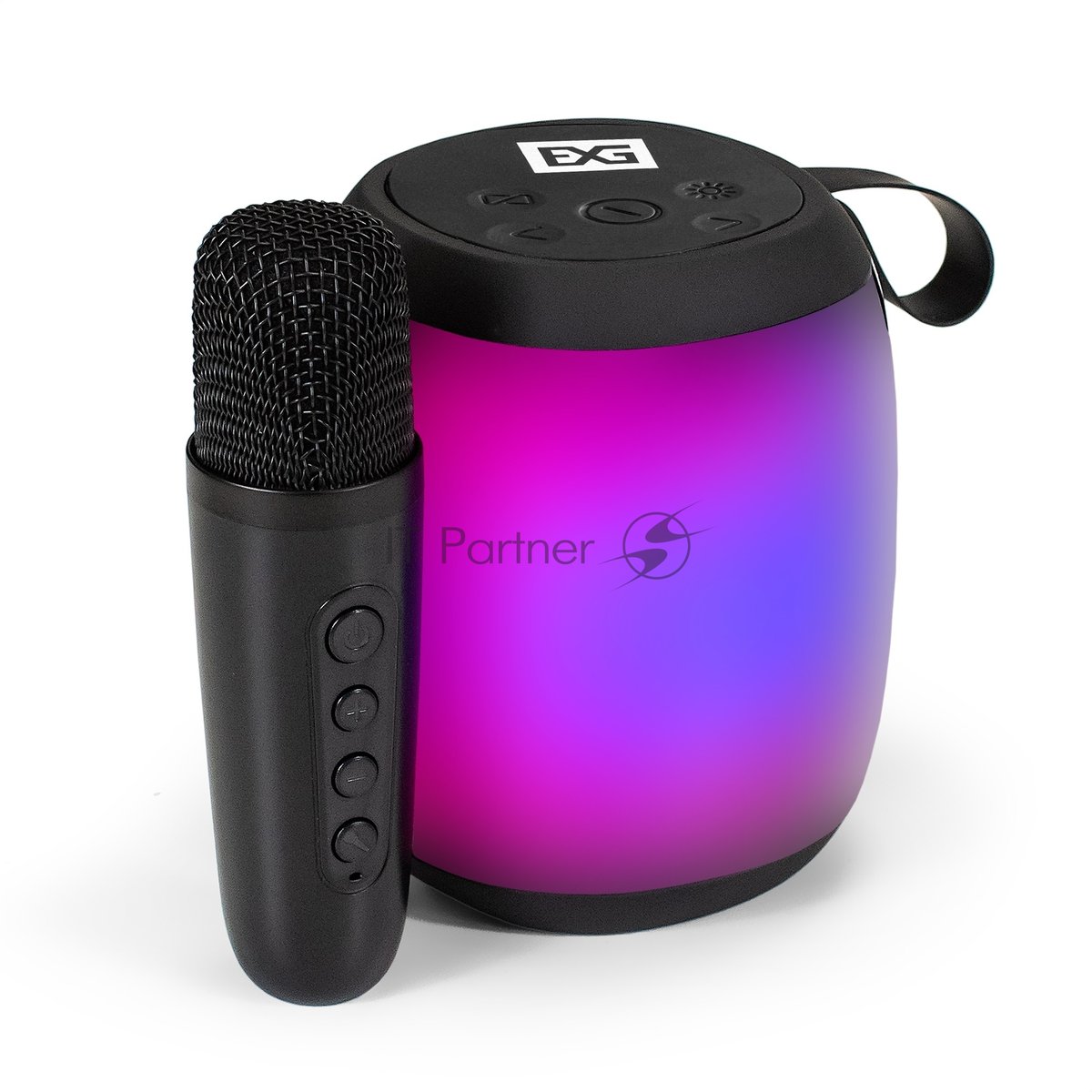 Exegate EX294944RUS Караоке-система Bro 310 (10Вт, 80-15000Гц, Bluetooth, Li-Ion, 1200mAh, FM 87.5MHz-108MHz, с поддержкой USB и TF/microSD карт,