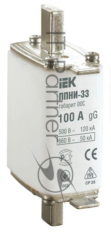 Вставка плавкая ППНИ-33 100А габарит 00С ИЭК DPP11-100
