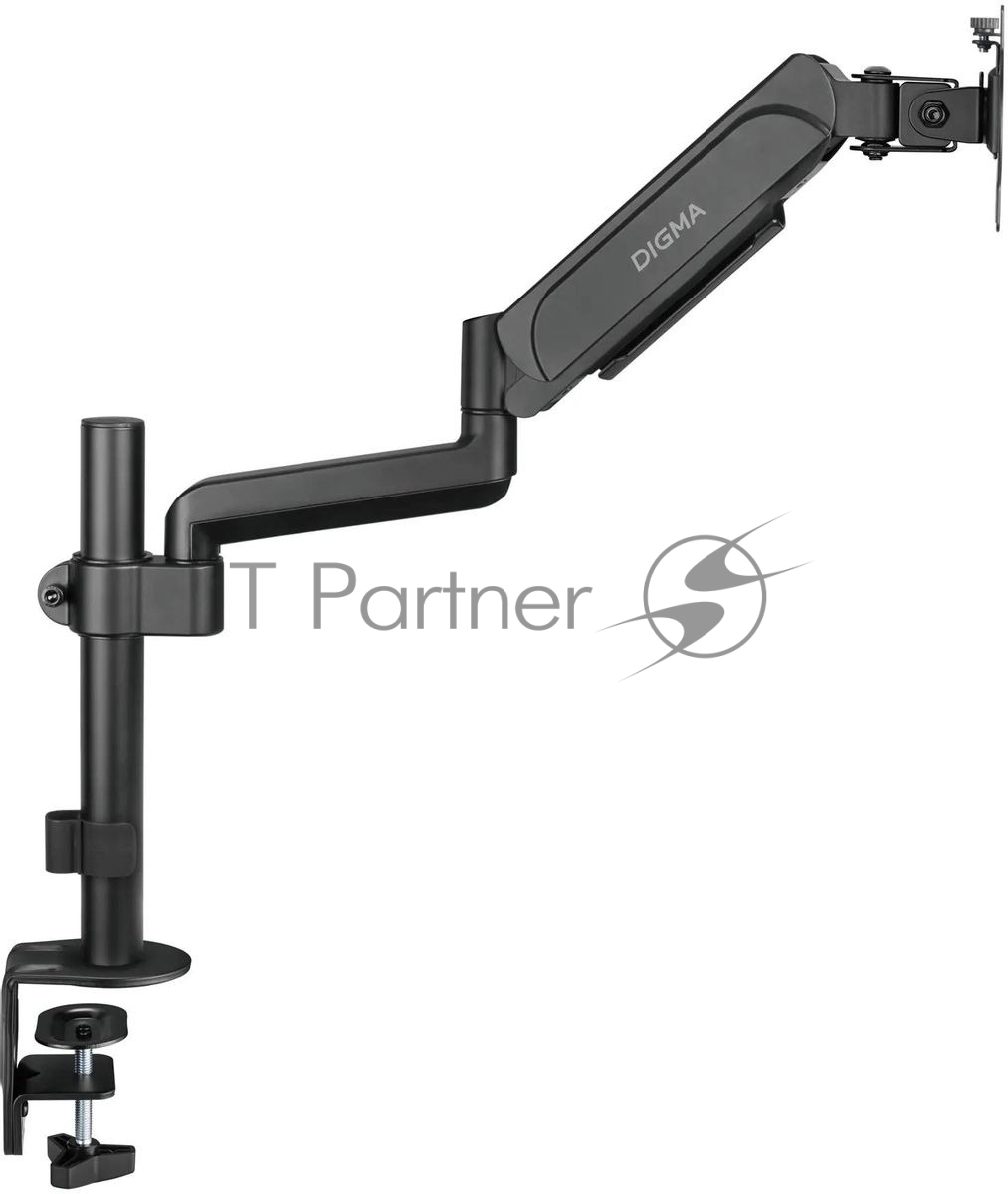 Кронштейн для мониторов ЖК Digma D-MM201 черный 17"-32" макс.9кг крепление к столешнице поворот и наклон