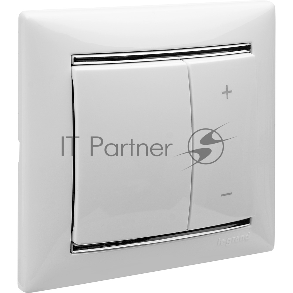 Светорегулятор нажимной 40-600W для л/н и обмоточных т-ров | 770074 | Legrand Valena Белый