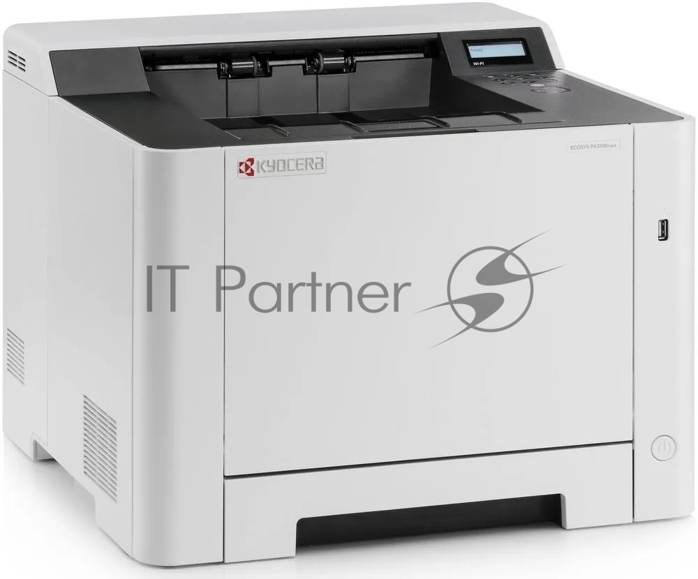 Принтер - лазер Kyocera ECOSYS PA2100cwx, Принтер, цв.лазерный, A4, 21 стр/мин, 1200x1200 dpi, 512 Мб, USB 2.0, Network,wifi, лоток 250 л., Duplex, старт.тонер 1200 стр.