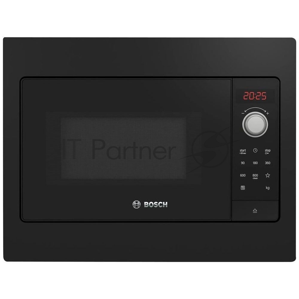 Встраиваемая микроволновая печь Bosch BFL523MB3 черный/серебристый, 20 л, 800 Вт, переключатели - кнопки, поворотный механизм