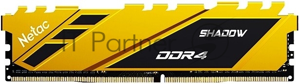 Оперативная память Netac Shadow 16GB DDR4-2666 (PC4-21300) C19 19-19-19-43 1.2V Memory module (DIMM) Yellow
