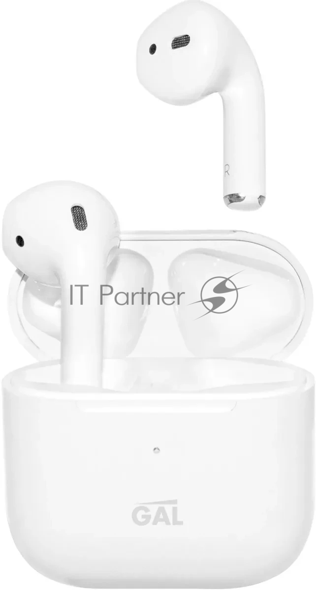 Гарнитура вкладыши Gal TW-4300 белый беспроводные bluetooth в ушной раковине