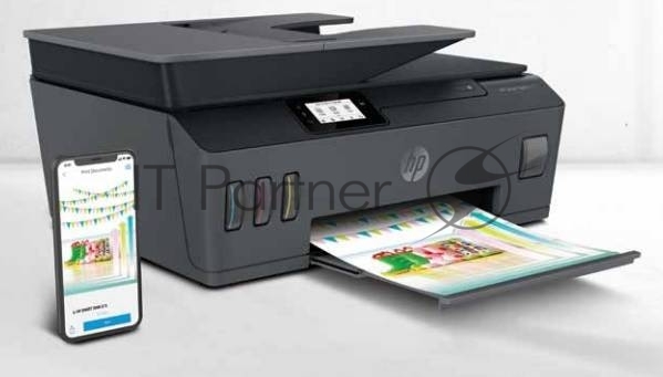 МФУ струйное HP Smart Tank 615 AiO (Y0F71A), A4, цветной, печ. до 22 стр/мин. (ч/б) до 16 стр/мин. (цвет), скан. до 5 стр/мин. (ч/б) 3 стр/мин. (цвет), 1200 x 1200 dpi (ч/б печать, скан.) 1200 x 4800 dpi (печать цвет), USB, Wi-Fi, BlueTooth, Air Print, Mopria