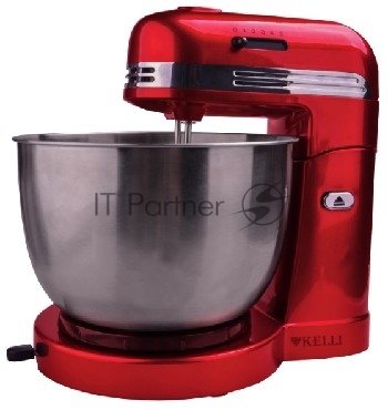 Миксер с чашей Kelli KL-5071 220-240 В, 50/60 Гц, 500 Вт 5 скоростных режимов Съемные насадки Насадка для замешивания теста Венчики для взбивания Съемная металлическая чаша: 3,5 л. Рычаг для смещения чаши Кнопка для наклона блока