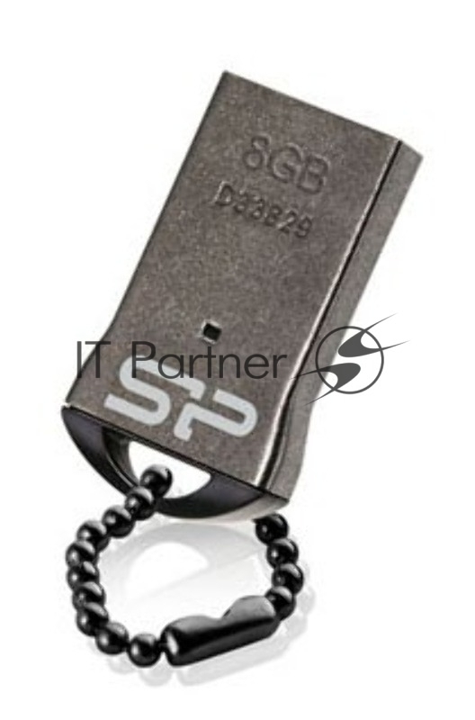 Флешка USB R/W Silicon Power 8Gb Touch T01 SP008Gb,UF2T01V1K USB 2.0 черный/серебристый