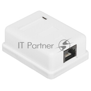 Розетка компьютерная Hyperline SB1-1-8P8C-C5e-WH RJ-45(8P8C), категория 5e, одинарная, внешняя, Dual IDC