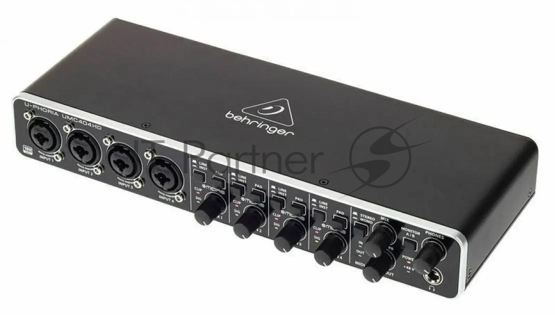 Внешний звуковой интерфейс, Behringer UMC404HD USB 2.0 , 4 вх/4 вых канала, 2 мик/лин/инстр вх.