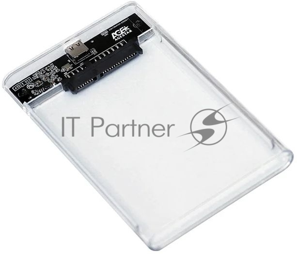 Внешний корпус для HDD/SSD AgeStar 3UB2P4C SATA III пластик прозрачный 2.5"
