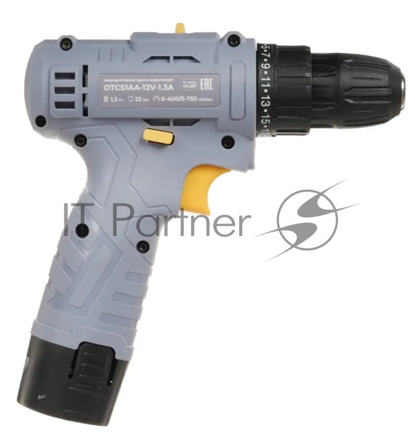 Дрель-шуруповерт Ovk Tools OTCS1AA-12V-1.3A, 12 В, 1,3 Ач, 22 Нм, щеточный