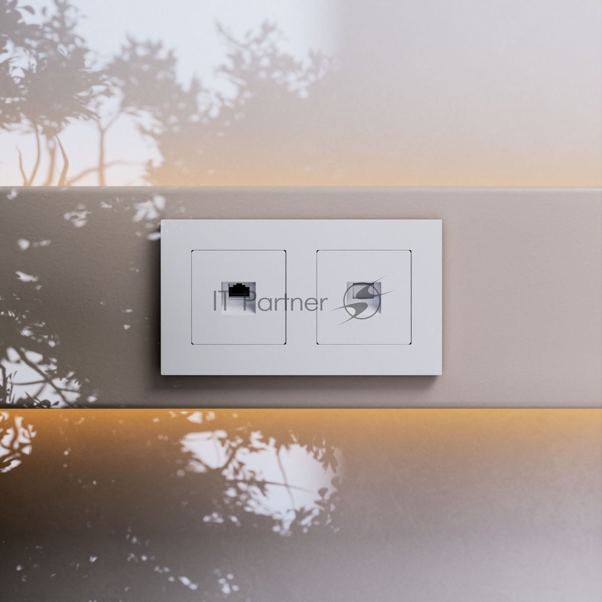 Розетка Ethernet RJ-45 cat. 6A экранированная (белый матовый)