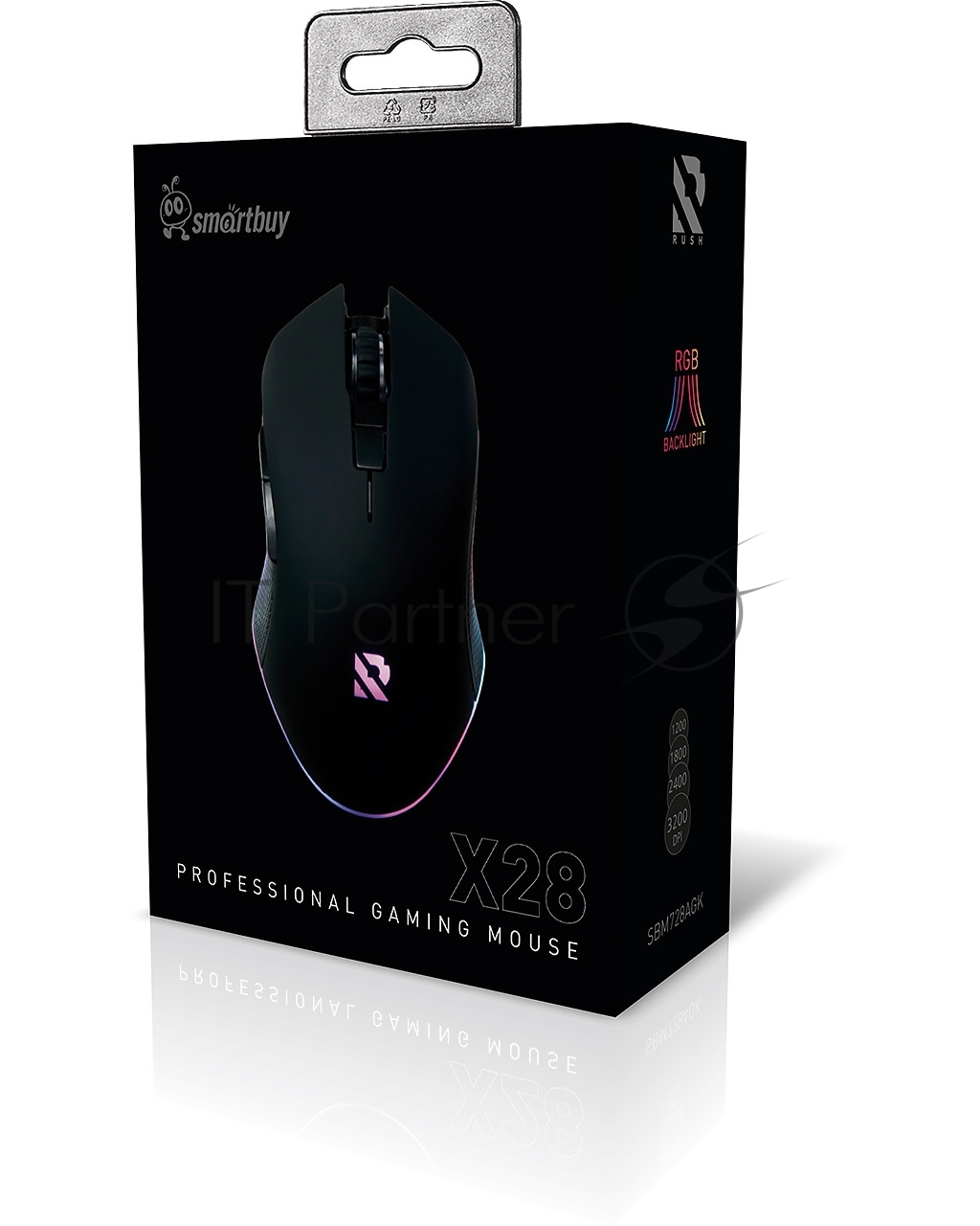 Мышь игровая беспроводная Smartbuy серия RUSH X28 черная (SBM728AGK) /40.  "
