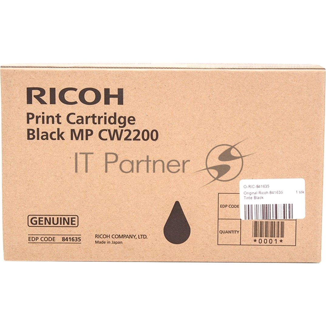 Картридж гелевый тип MP CW2200 RICOH  MP CW2200SP/CW2201SP черный (841635) 200 мл/834 стр