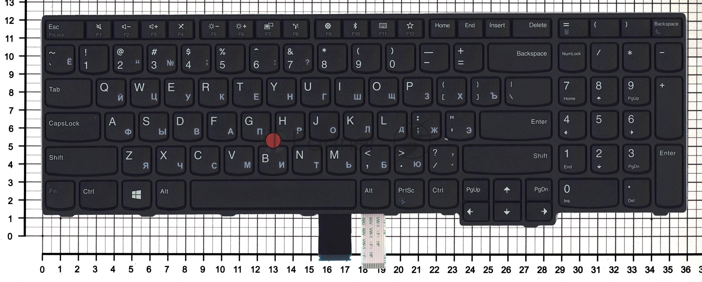 Клавиатура для ноутбука Lenovo ThinkPad E570 E575 черная