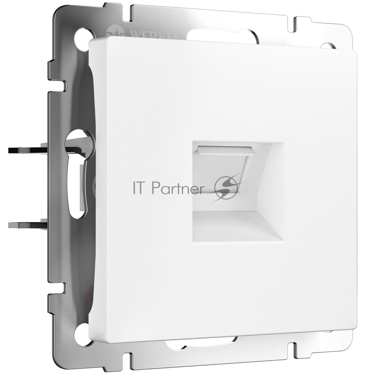 Розетка Ethernet RJ-45 cat. 6A экранированная (белый матовый)