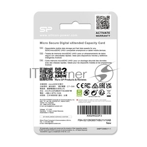 Флеш карта microSD 128Gb Silicon Power Elite A1 microSDXC Class 10 UHS-I U3 100 Mb/s (SD адаптер)