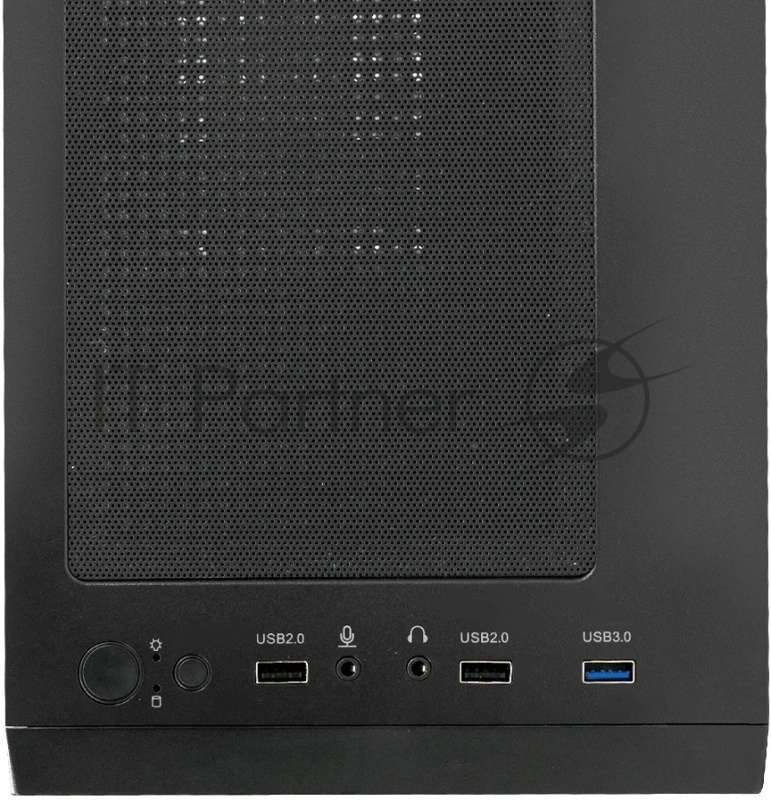 Компьютерный корпус XASTRA A307M 2BK SI Black mATX/Mesh/Metal left panel/2x120мм PWM FC black fans/A307M-2FC12BK-SI