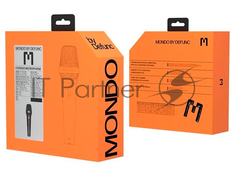 Микрофон DEFUNC 126149, MONDO, проводной, черный