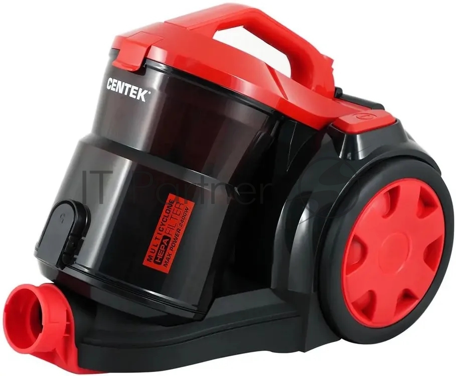 Пылесос Centek CT-2536 черный/красный, 420/2400 Вт, уборка сухая, пылесборник контейнер 2 л