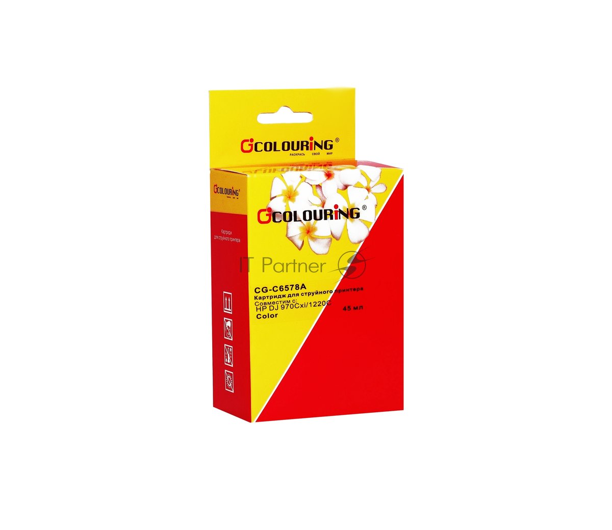 Картридж струйный Colouring CG-C6578A для принтеров HP DJ 970Cxi/1220С/1280/6122 Color водные Colouring