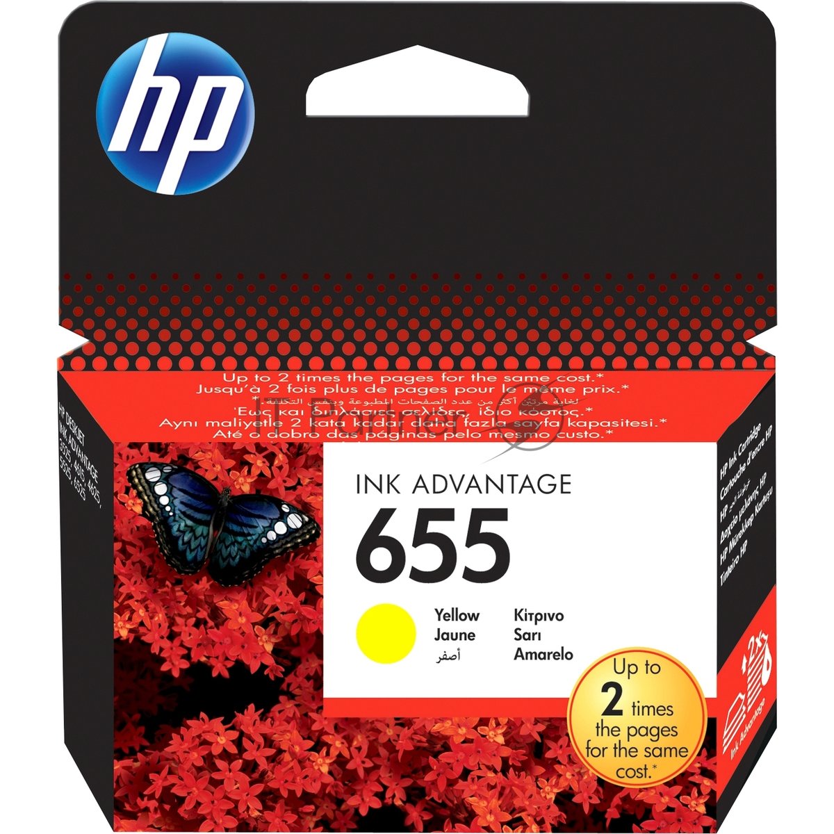 Картридж Hewlett-Packard HP 655 Yellow (Желтый) для HP Deskjet Ink Advantage 3525, 4615, 4625, 5525, 6525 e-All-in-One