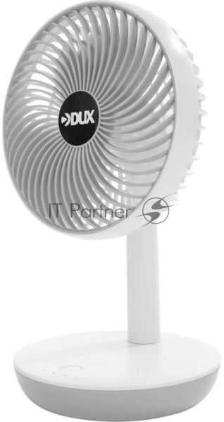 Вентилятор DUX DX-661 белый, настольный, 6 Вт, 4 скорости, 13 см